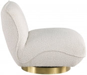 Geneva Boucle Fabric Swivel Accent Chair