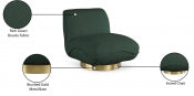 Geneva Boucle Fabric Swivel Accent Chair