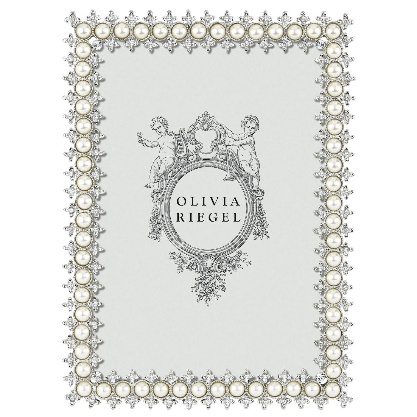 Silver Crystal & Pearl Frame