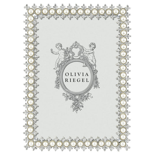 Silver Crystal & Pearl Frame