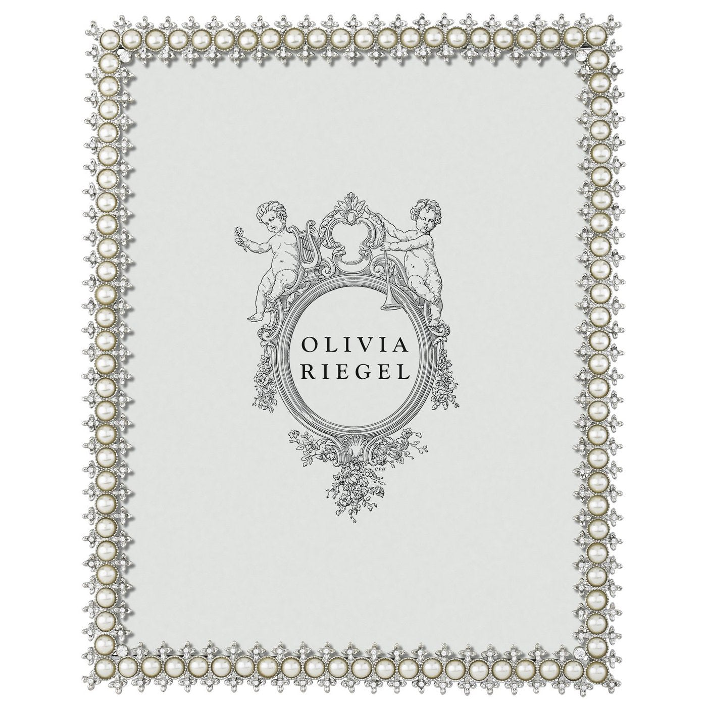 Silver Crystal & Pearl Frame
