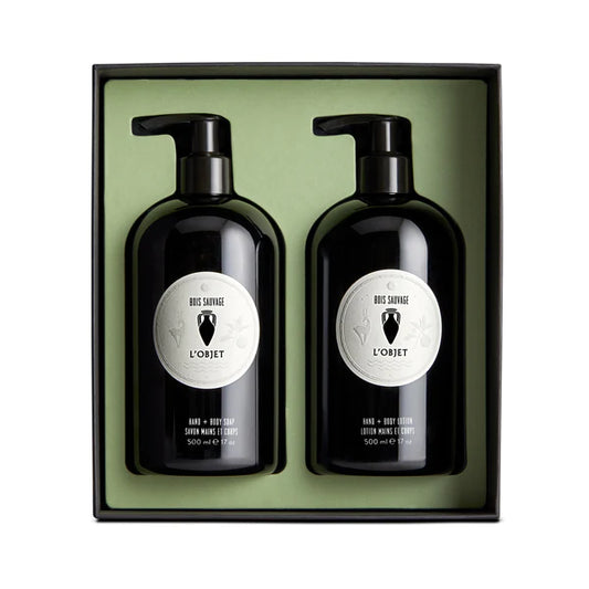 Bois Sauvage Hand and Body Soap + Lotion Gift Set