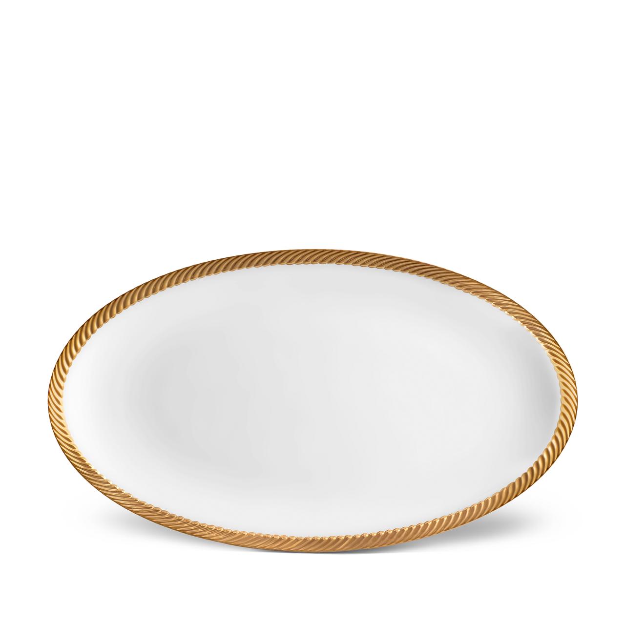 Corde Oval Platter - Gold