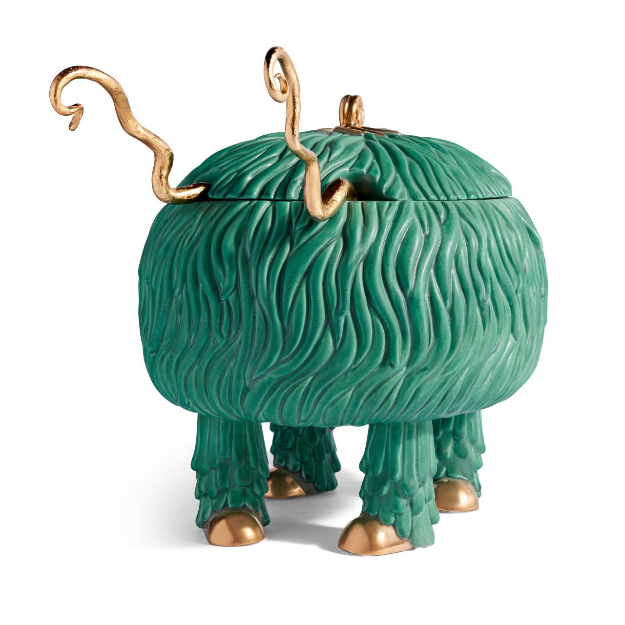 Haas Fox Salad Monster Serving Bowl - Green