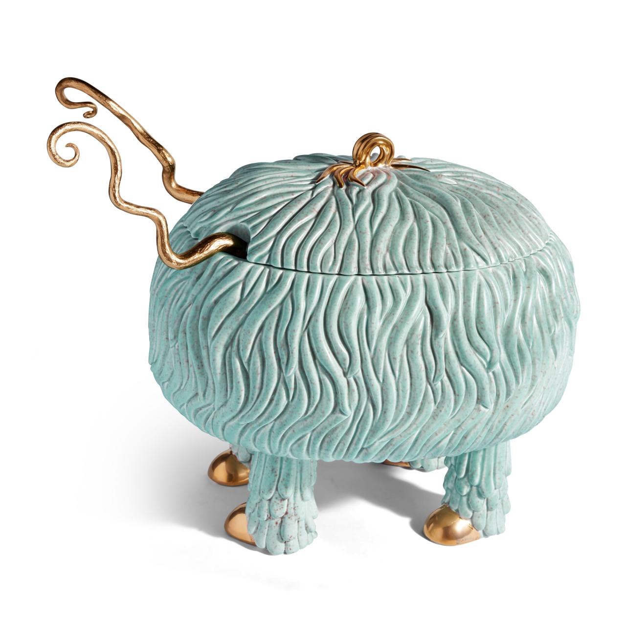 Haas Fox Salad Monster Serving Bowl - Blue + Green