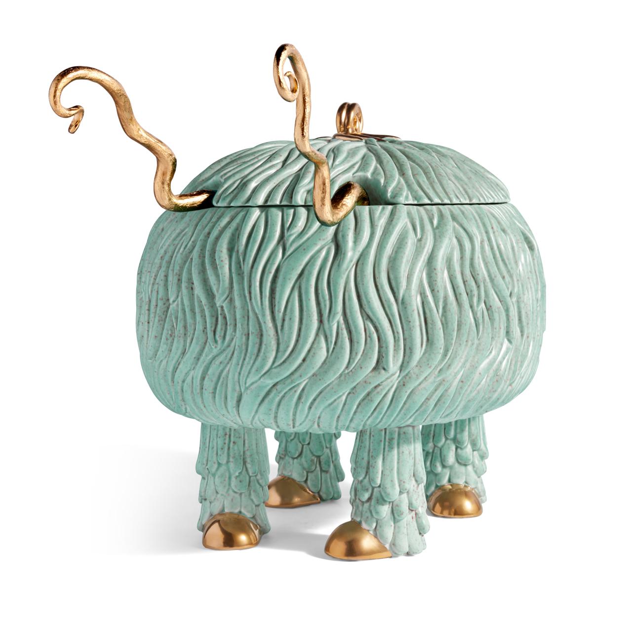 Haas Fox Salad Monster Serving Bowl - Blue + Green