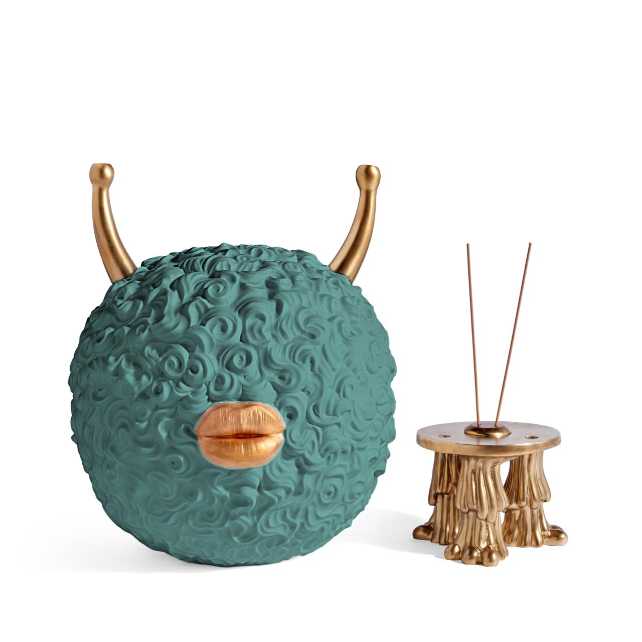 Haas Monster Incense Burner - Celedon