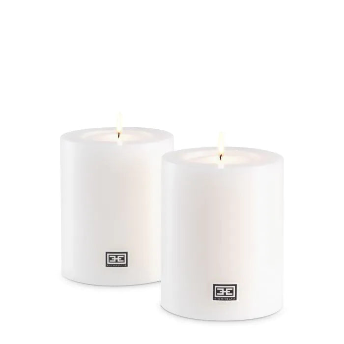 Artificial Candle ø 10 x H. 12 cm Set of 2