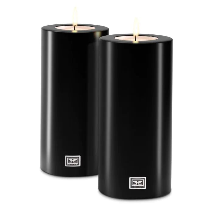 Artificial Candle ø 12 x H. 25 cm Set of 2