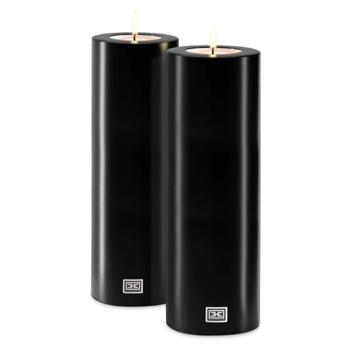 Artificial Candle ø 12 x H. 35 cm Set of 2