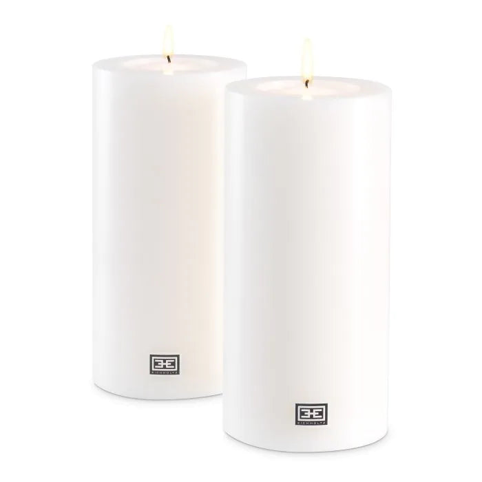 Artificial Candle ø 12 x H. 25 cm Set of 2