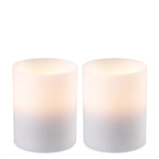 Artificial Candle Deep ø 10 x H. 12 cm Set of 2