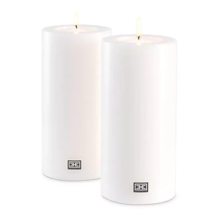 Artificial Candle ø 10 x H. 21 cm Set of 2