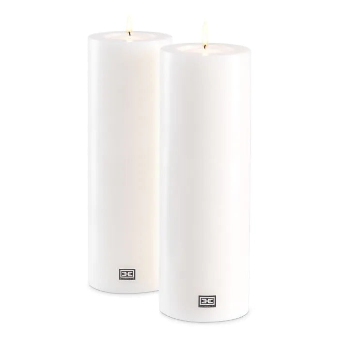 Artificial Candle ø 12 x H. 35 cm Set of 2