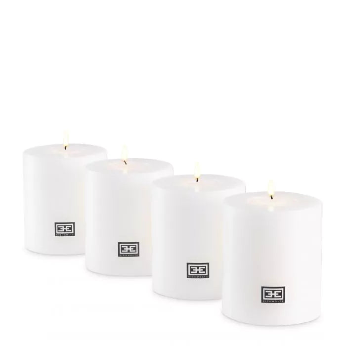 Artificial Candle ø 8 x H. 9 cm Set of 4