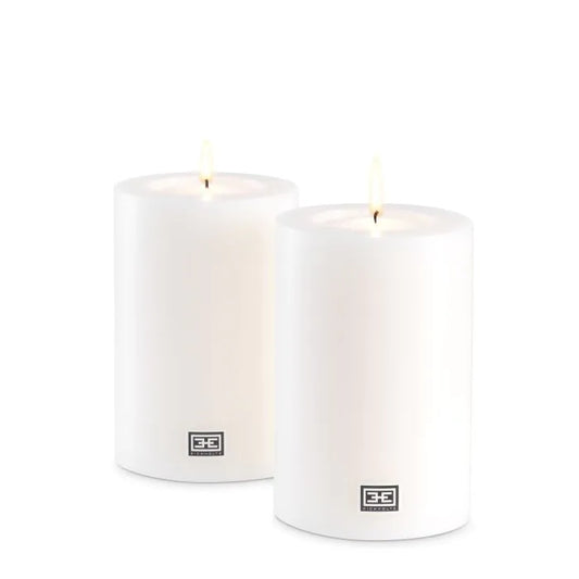 Artificial Candle ø 10 x H. 15 cm Set of 2