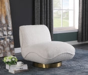 Geneva Boucle Fabric Swivel Accent Chair