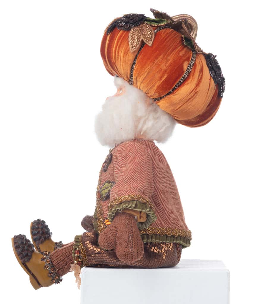 Harvest Pumpkin Hat Ledge Sitter