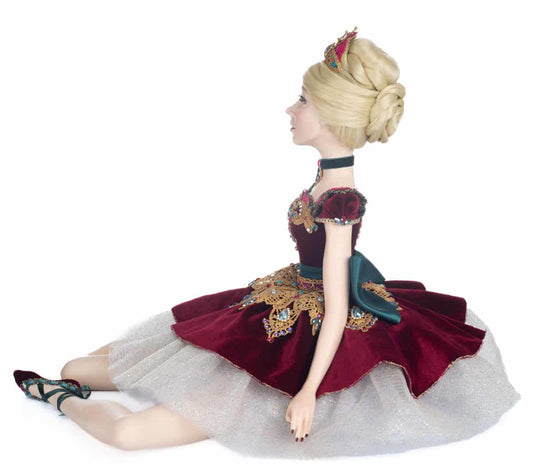 Sugar Plum Ballerina Sitting Doll