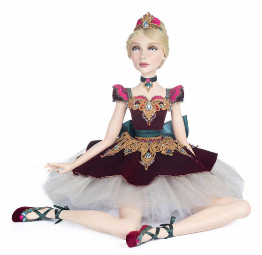 Sugar Plum Ballerina Sitting Doll