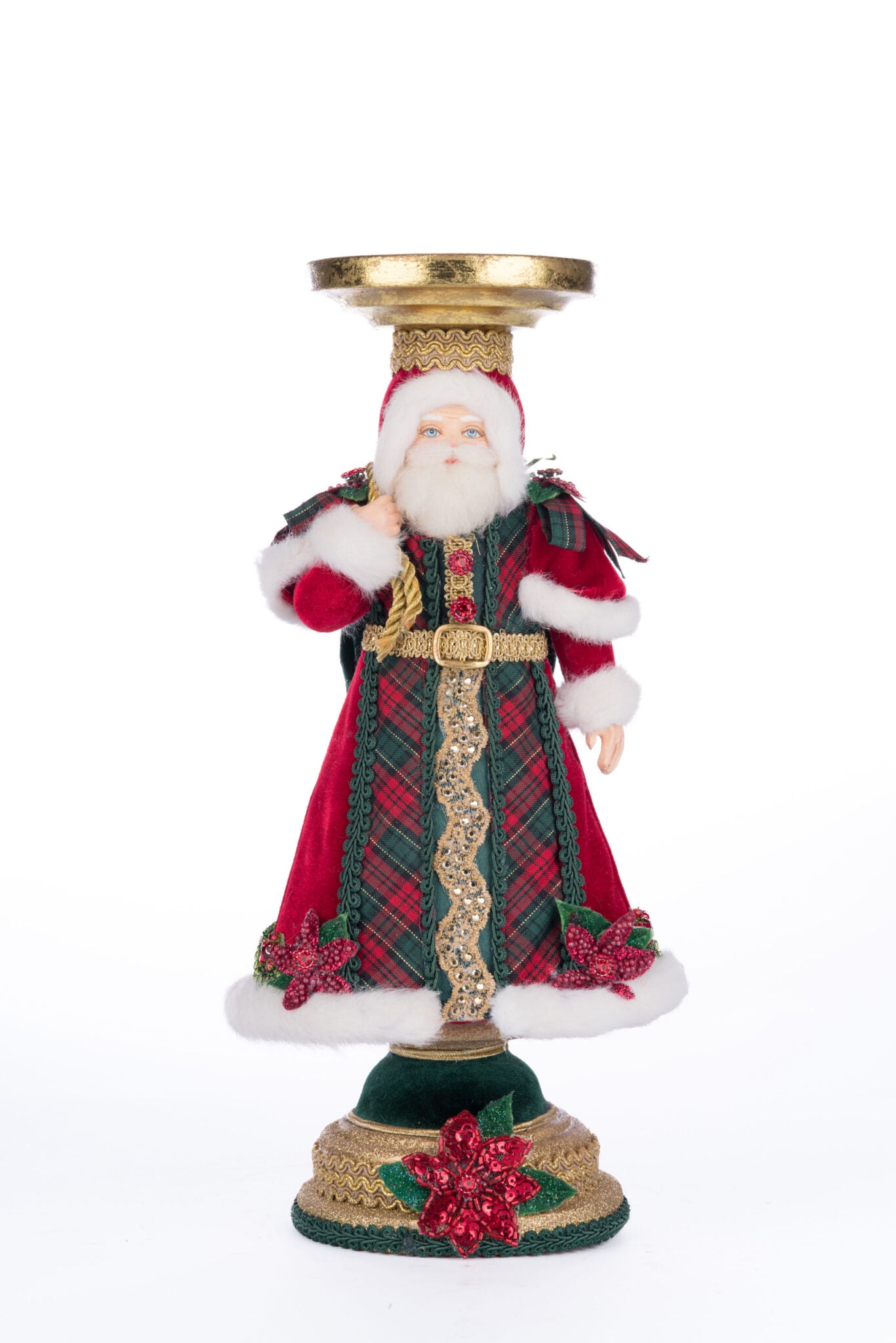 Holiday Magic Santa Candlestick