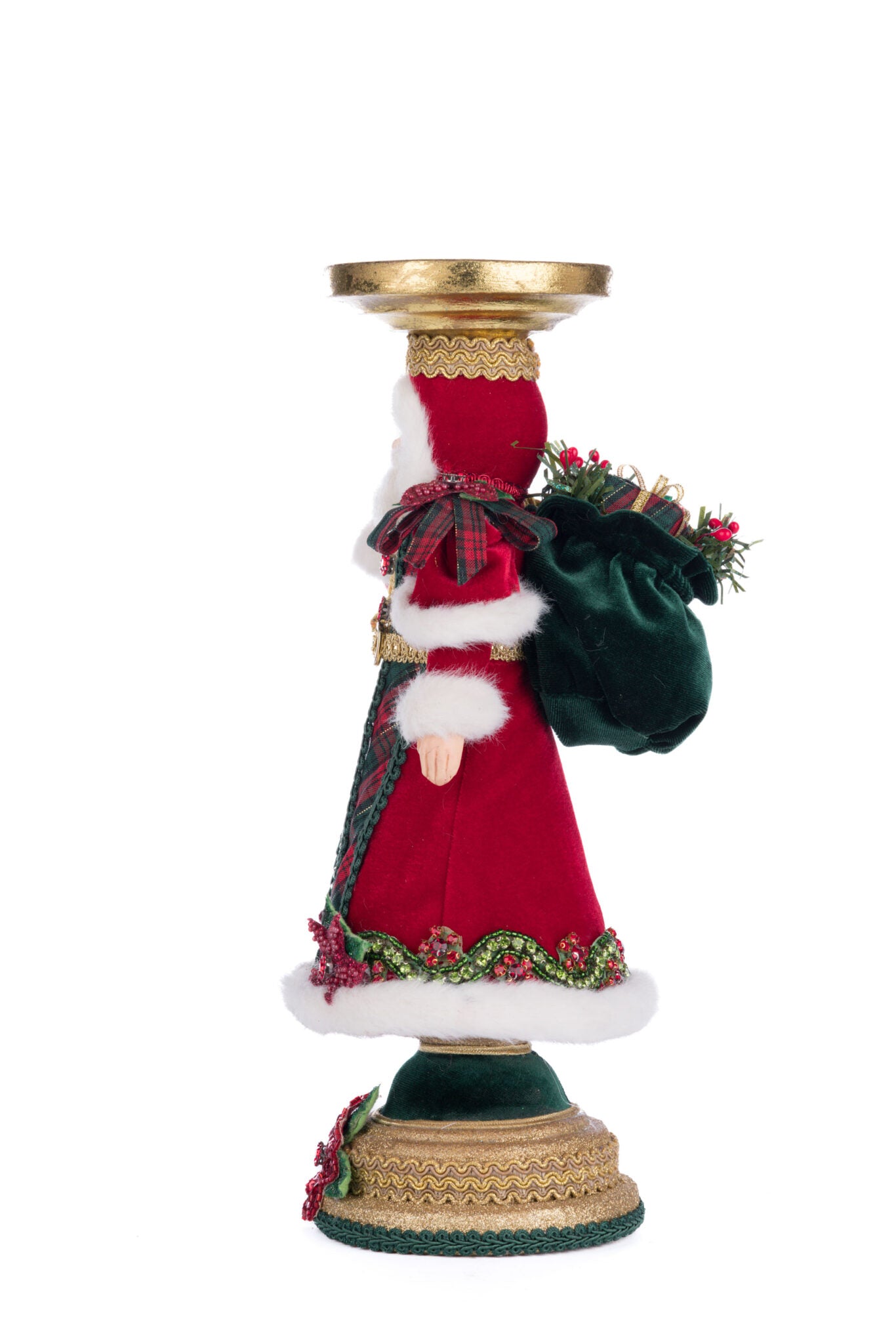 Holiday Magic Santa Candlestick