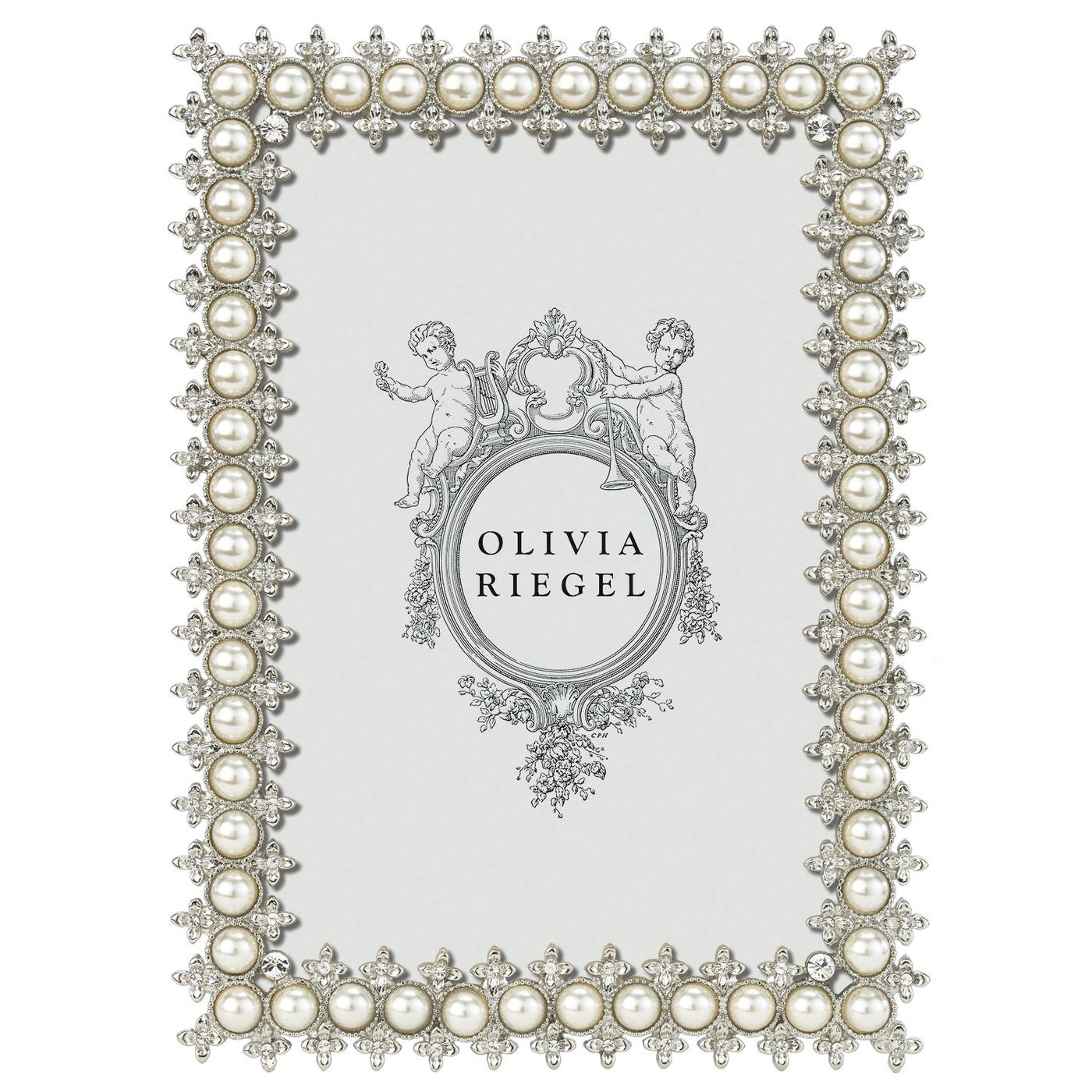 Silver Crystal & Pearl Frame