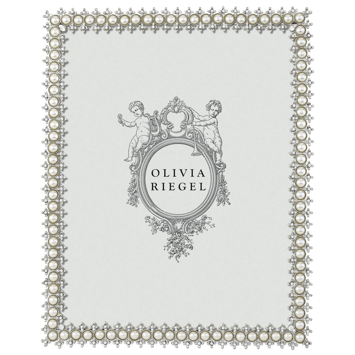 Silver Crystal & Pearl Frame