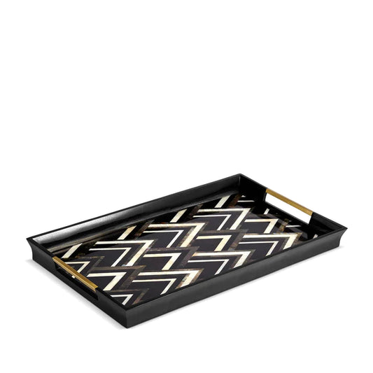 Deco Noir Rectangular Tray