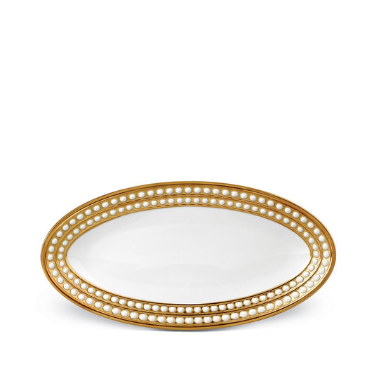 Perlée Oval Platter - Gold