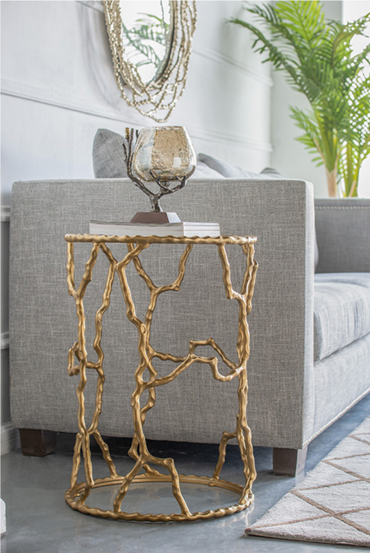 Gold Branch Side Table